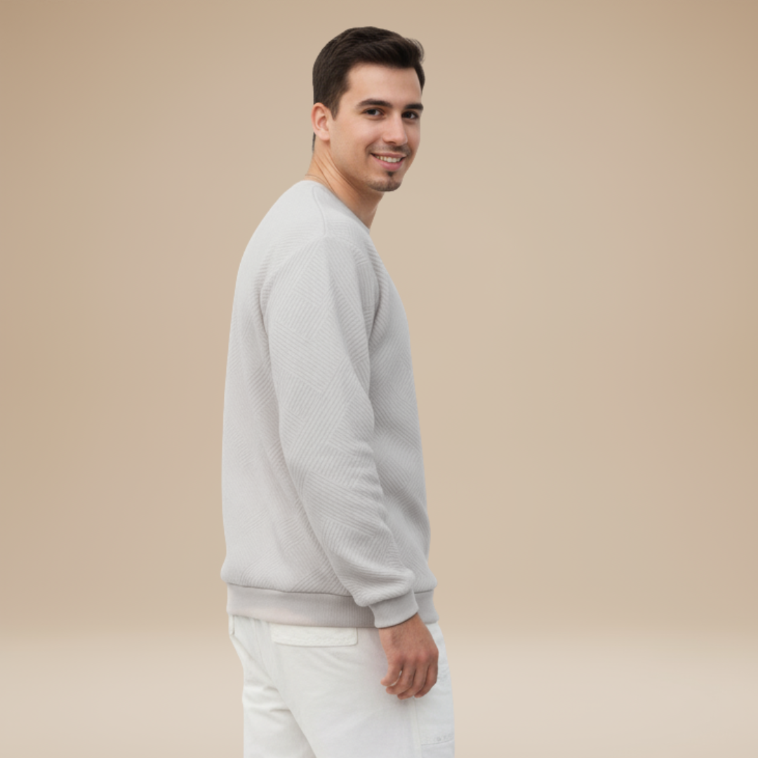 Umberto | Felpa Uomo con Motivo Geometrico Raffinato