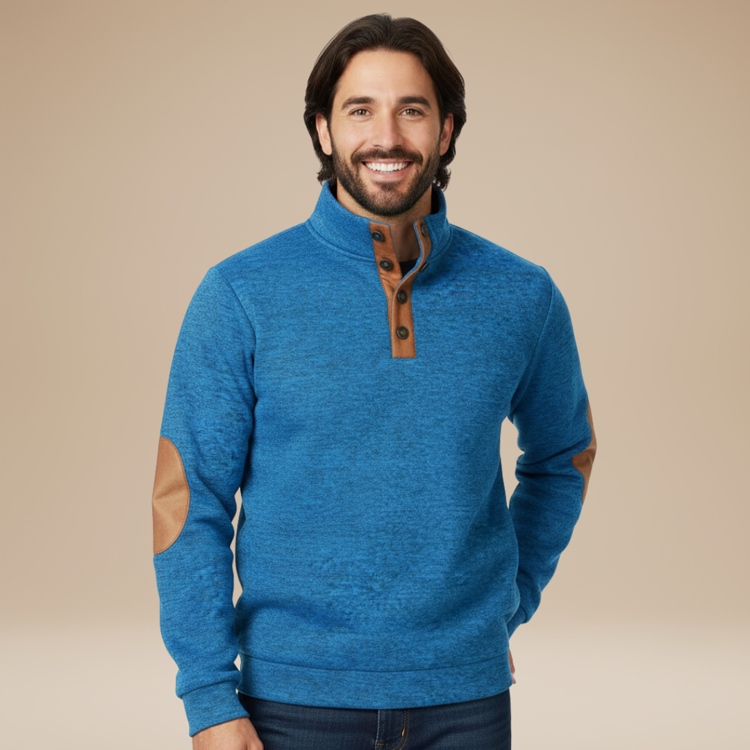 Matteo | Men's Sweater with Elbow Patches