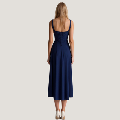 Lorenza | Abito Midi con Corpino Strutturato