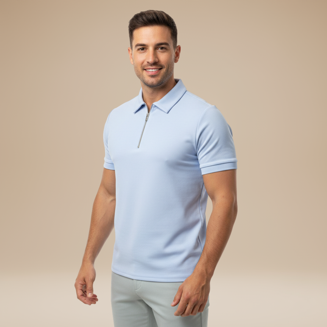 Aero | Polo Uomo con Mezza Zip Elegante