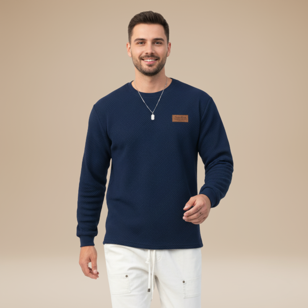 Umberto | Felpa Uomo con Motivo Geometrico Raffinato