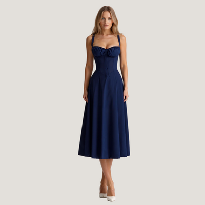 Lorenza | Abito Midi con Corpino Strutturato