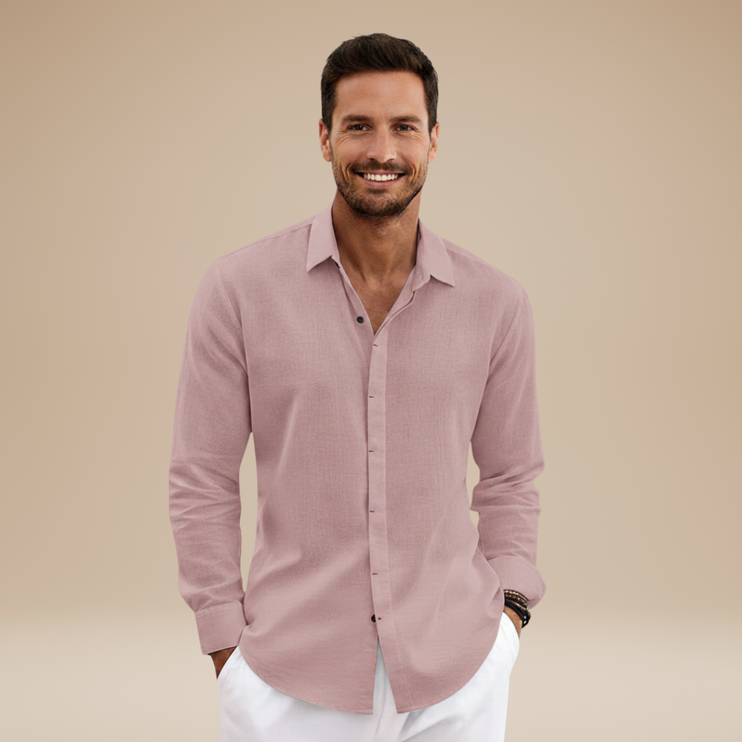 Alessio | Men's Linen-Effect Shirt