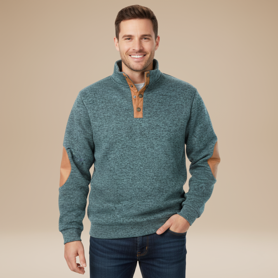 Matteo | Men's Sweater with Elbow Patches