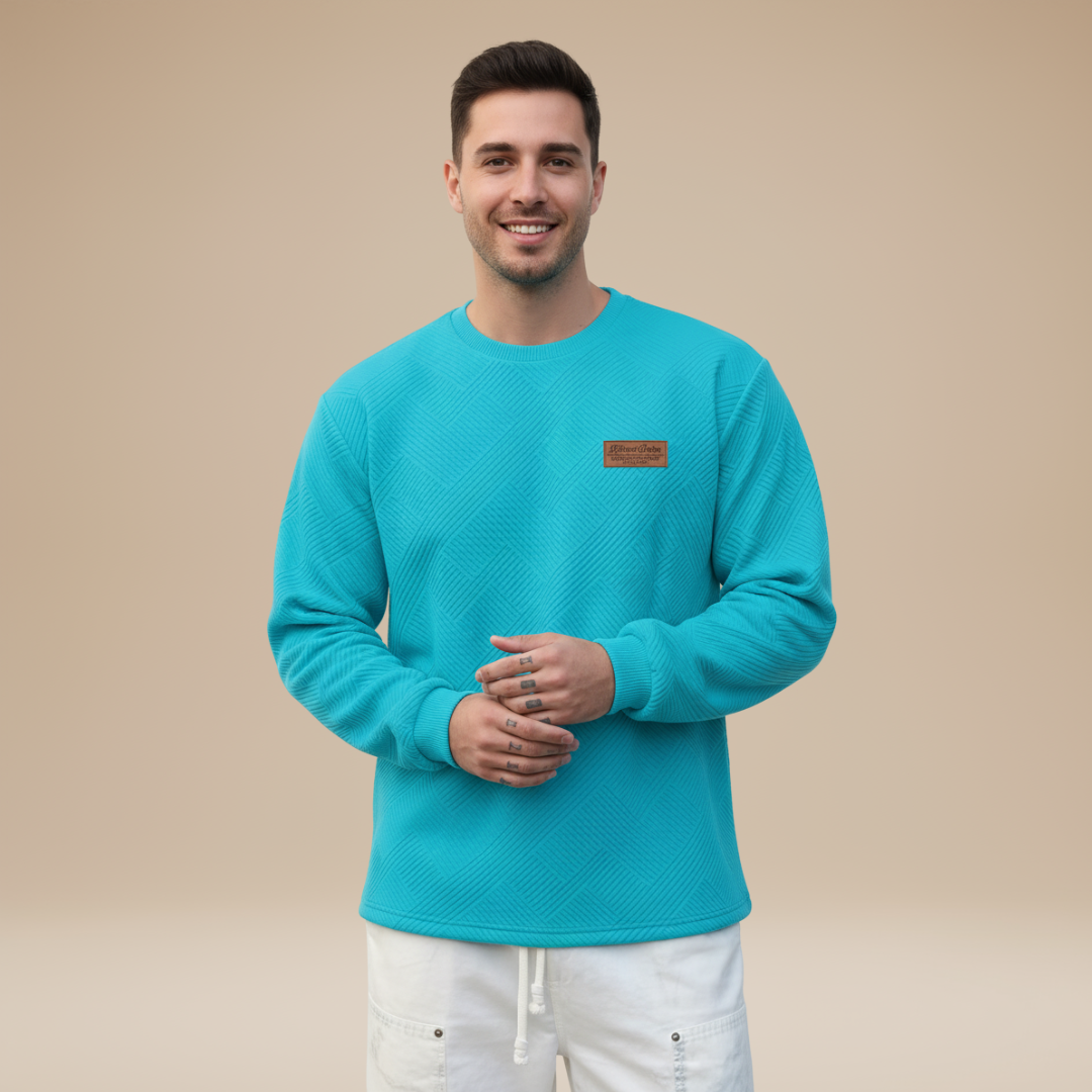 Umberto | Felpa Uomo con Motivo Geometrico Raffinato