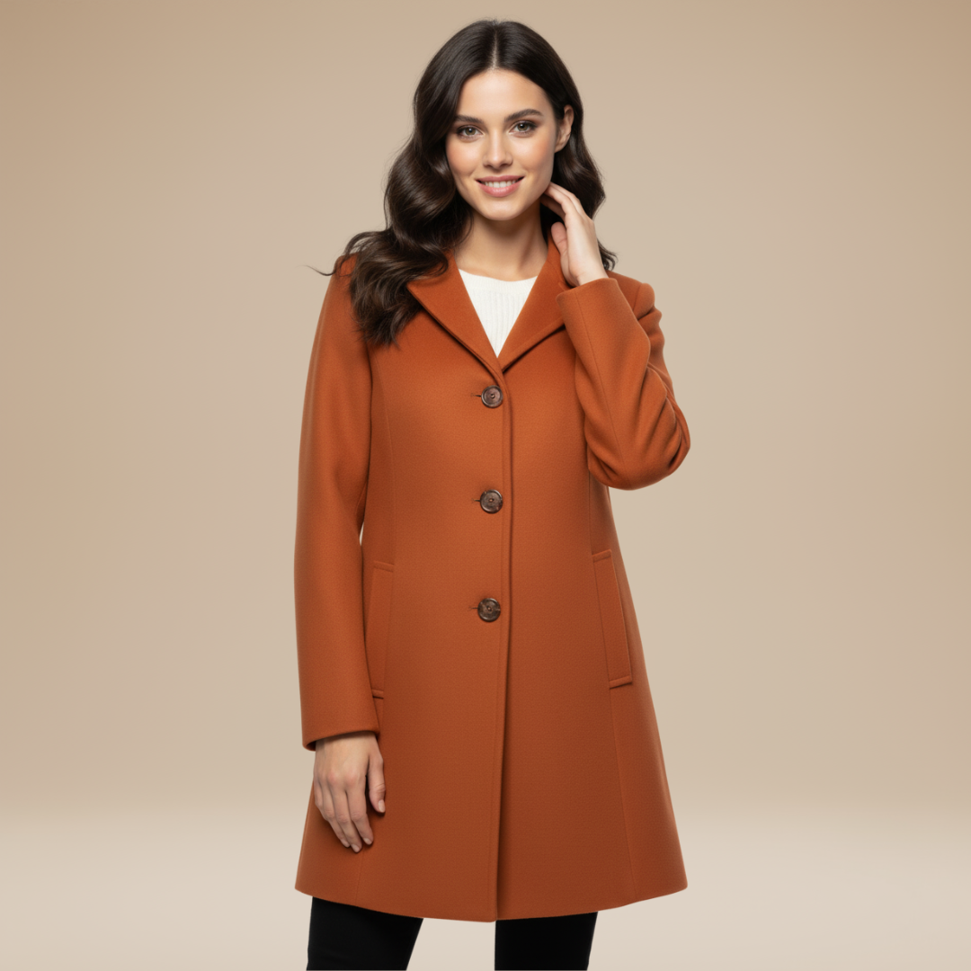Nadia | Cappotto Donna Elegante con Collo Alto Strutturato