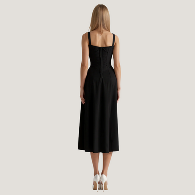 Lorenza | Abito Midi con Corpino Strutturato