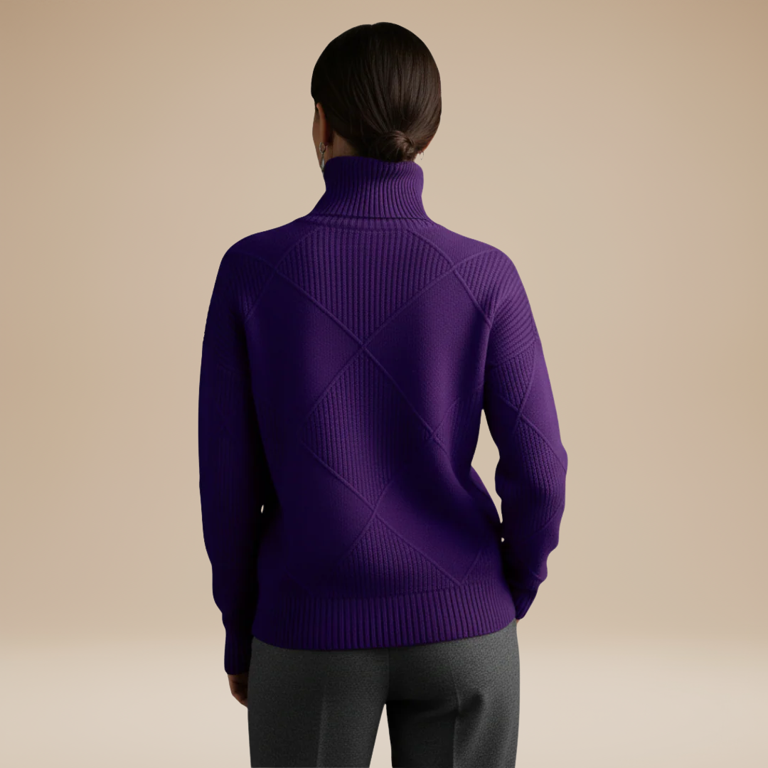 Beatrice | Turtleneck Sweater with Embossment