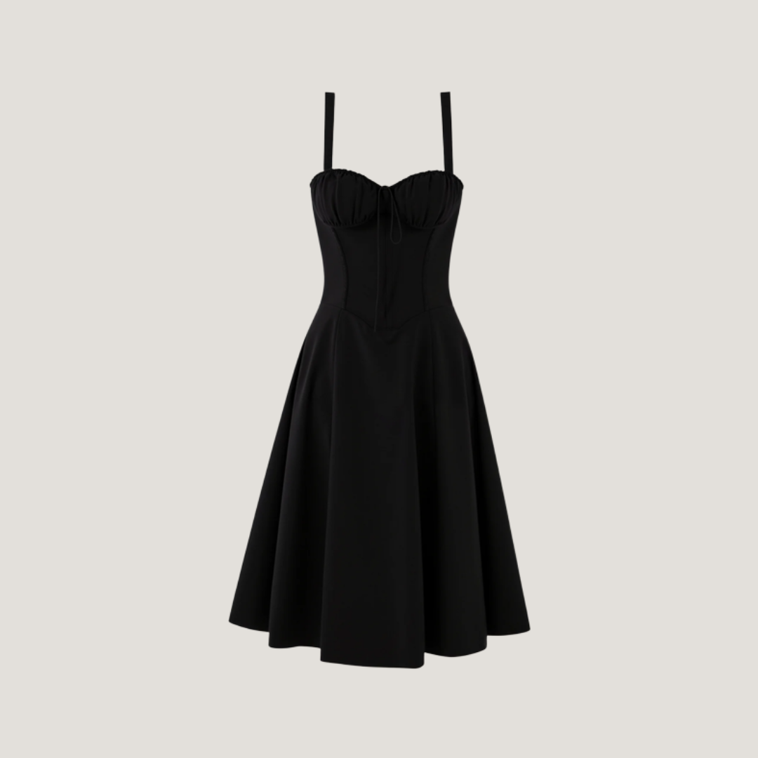 Lorenza | Abito Midi con Corpino Strutturato