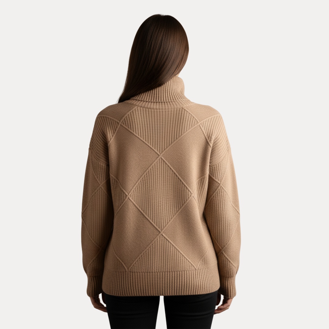 Beatrice | Maglione a Collo Alto con Rilievi