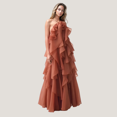 Armanda | Abito Elegante con Dettagli Drammatici