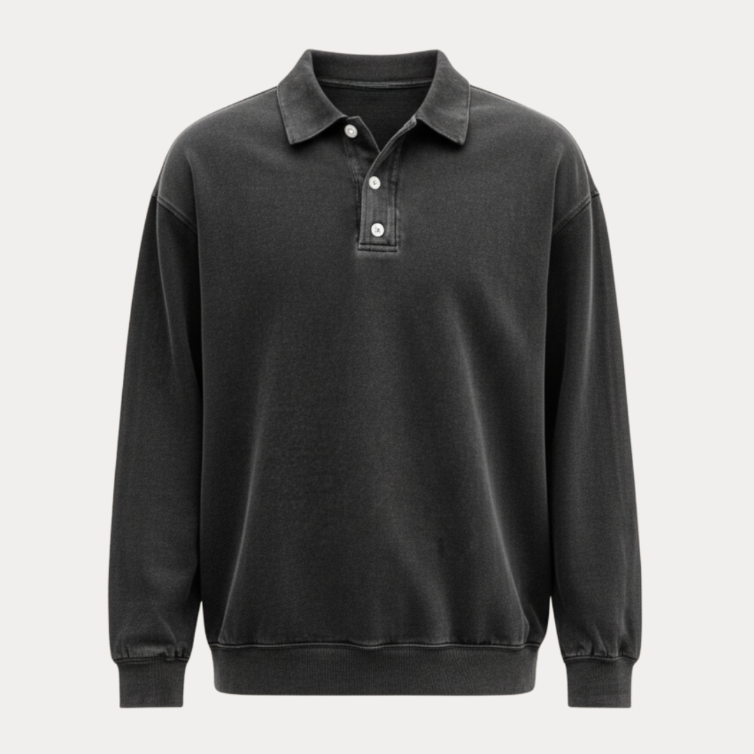 Jacopo | Polo Uomo a Maniche Lunghe dal Design Essenziale