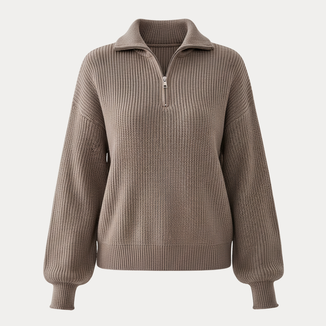 Accursia | Maglione Donna Mezza Zip Morbido Elegante