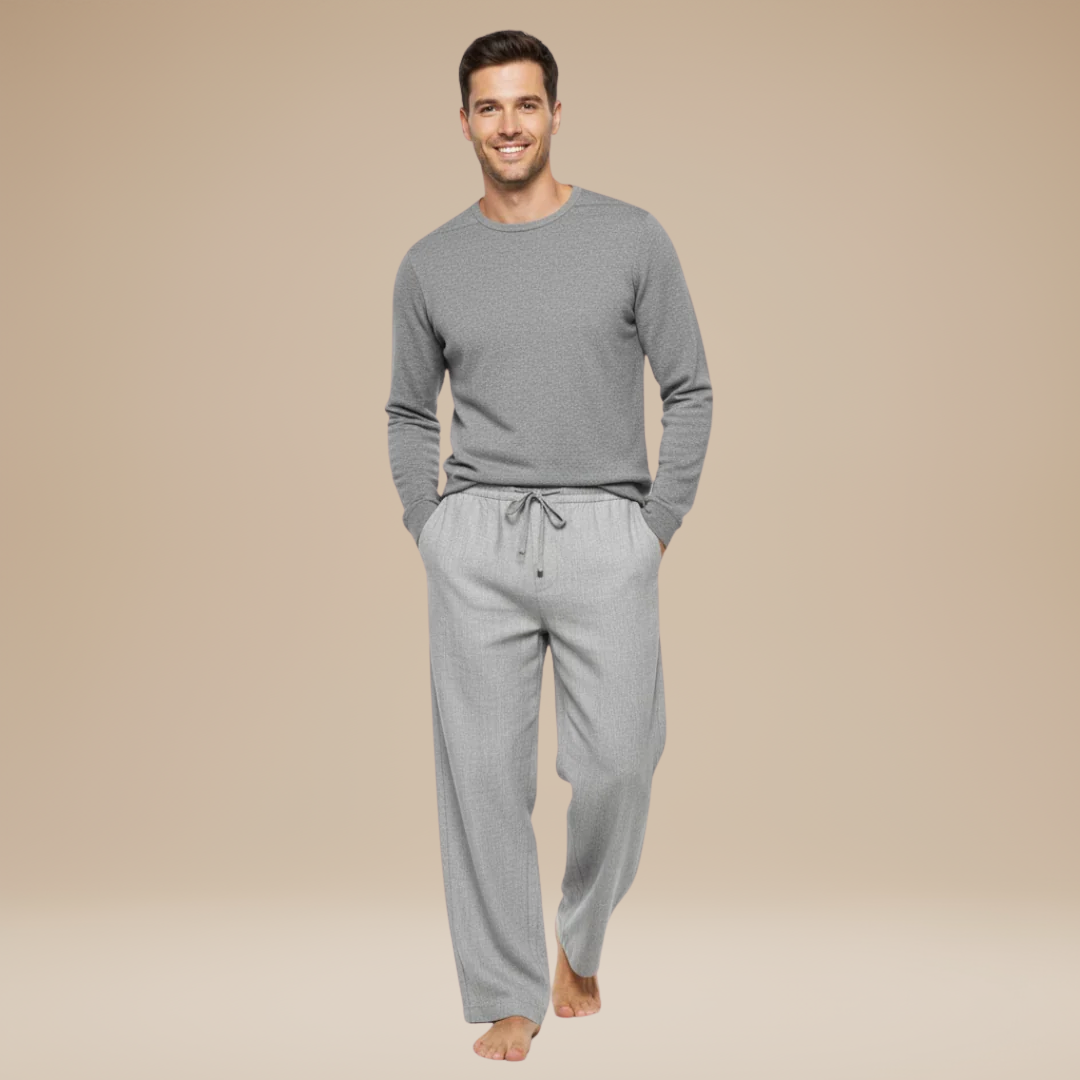 Matteo | Men's Linen-Effect Trousers