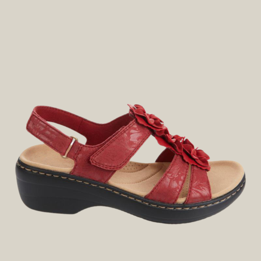 Giorgia | Sandali con Zeppa Floreali