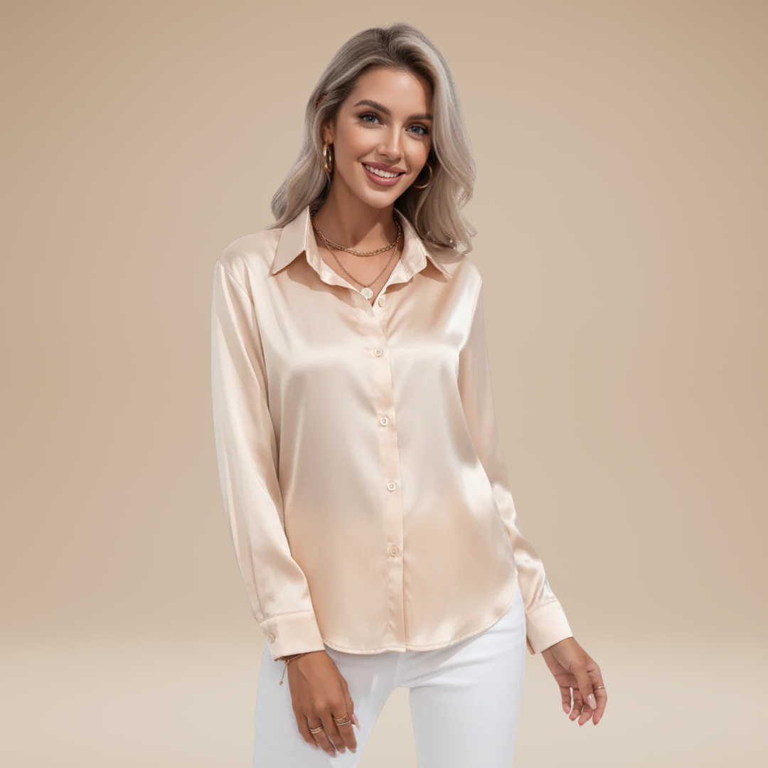 Clara | Camicia Donna Satinata Elegante Stile Chic