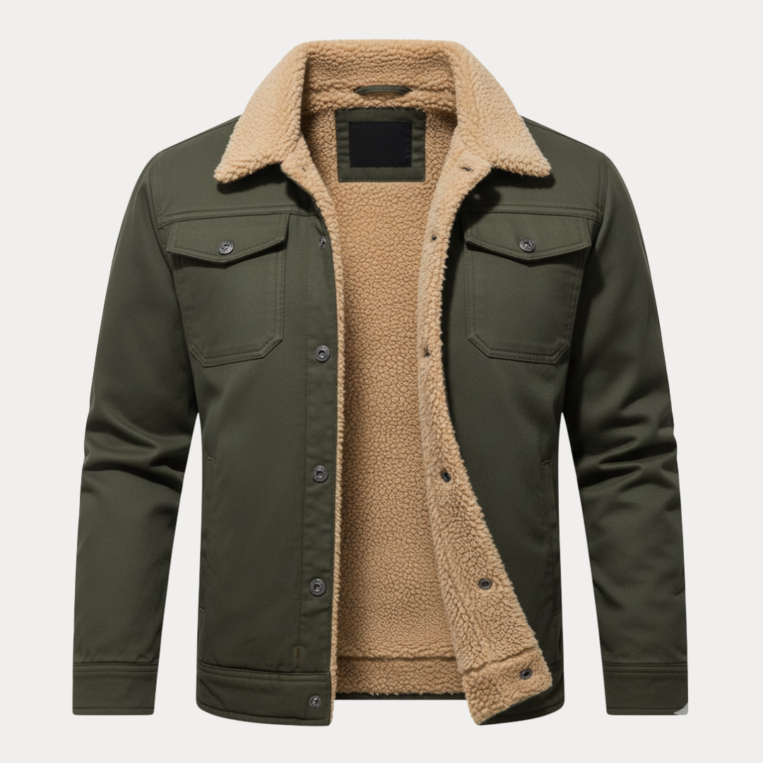 Emiliano | Giacca Uomo Foderata con Colletto in Pelliccia