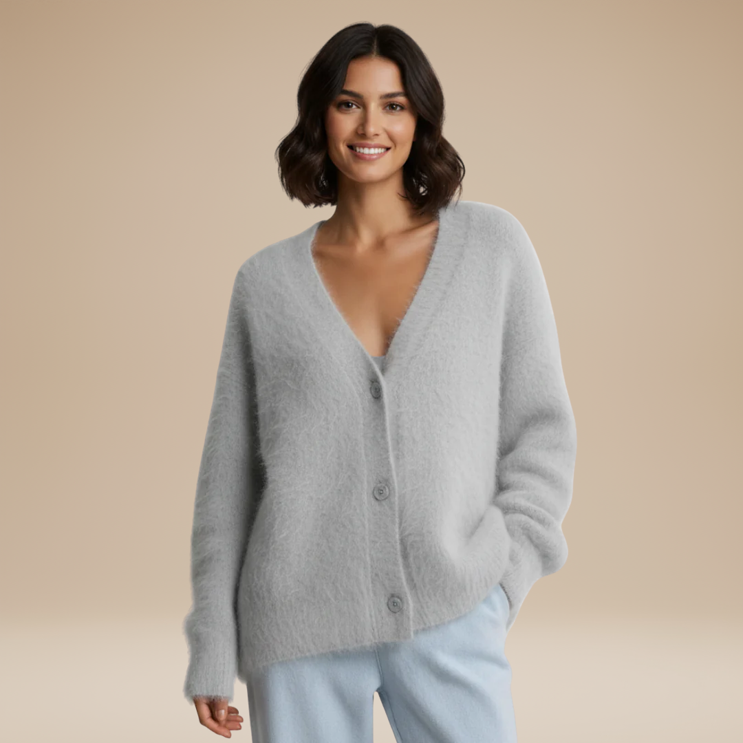 Mara | Women's Soft Furry Knit Cardigan