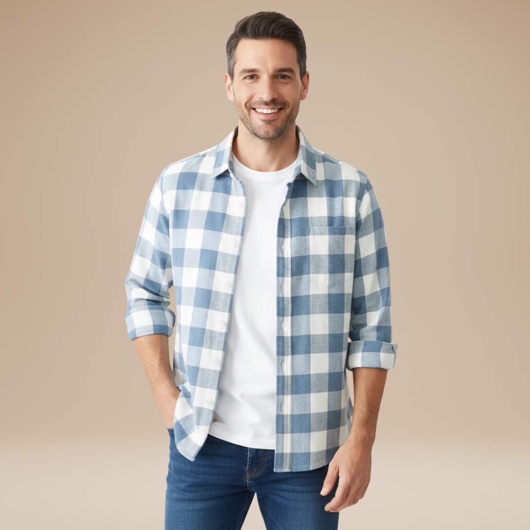 Ethan | Versatile and Modern Men's Checkered Shirt
