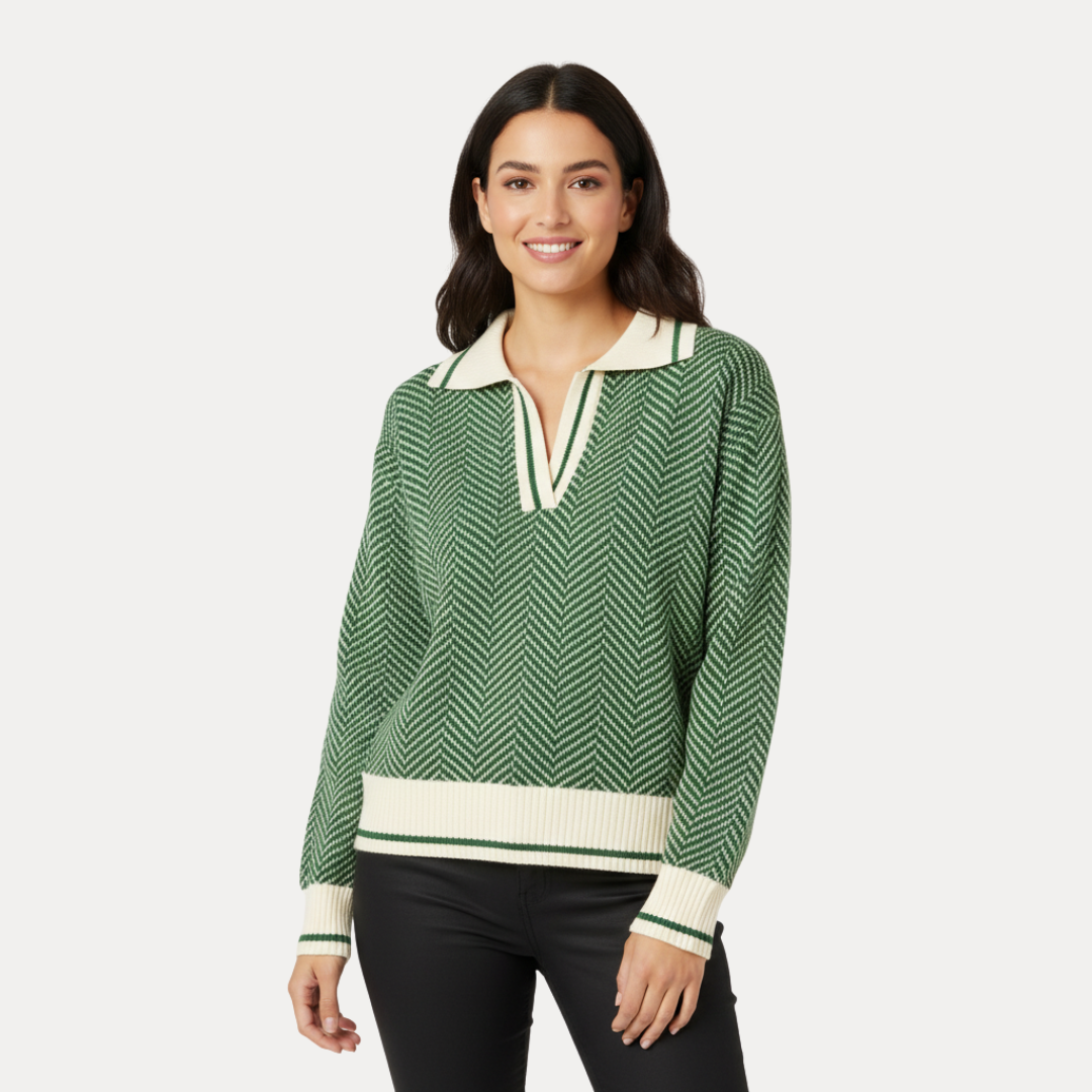 Giulietta | Maglione a Costine in Stile Tennis