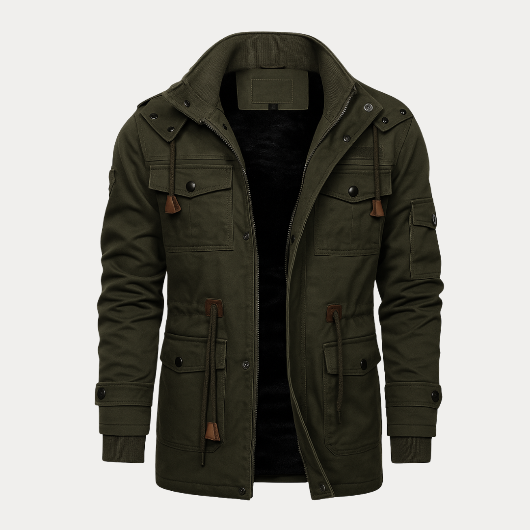 Leandro | Giacca Uomo Stile Militare con Tasche Multiple