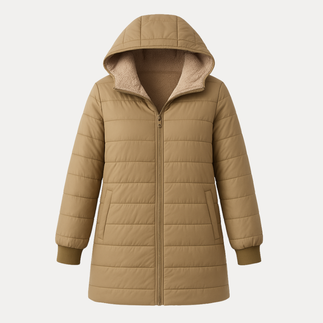 Aurora | Piumino con Cappuccio in Sherpa