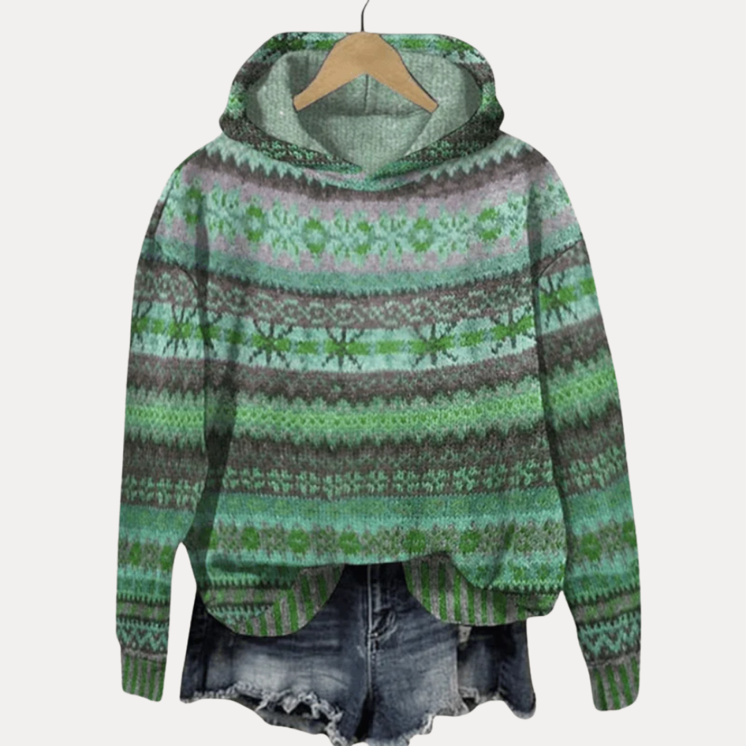 Giada | Maglione Jacquard con Cappuccio