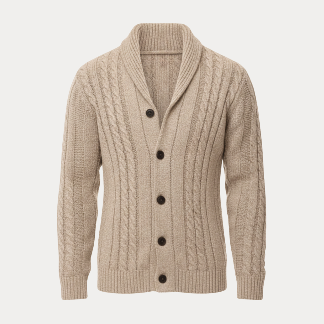 Simone | Cardigan Uomo con Collo Sciallato Classico