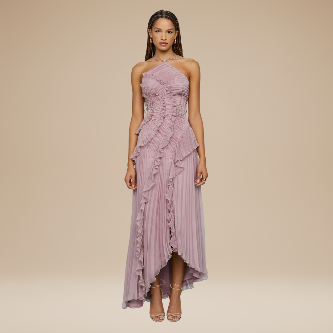 Fiordalina | Abito Scenografico con Volant a Spirale