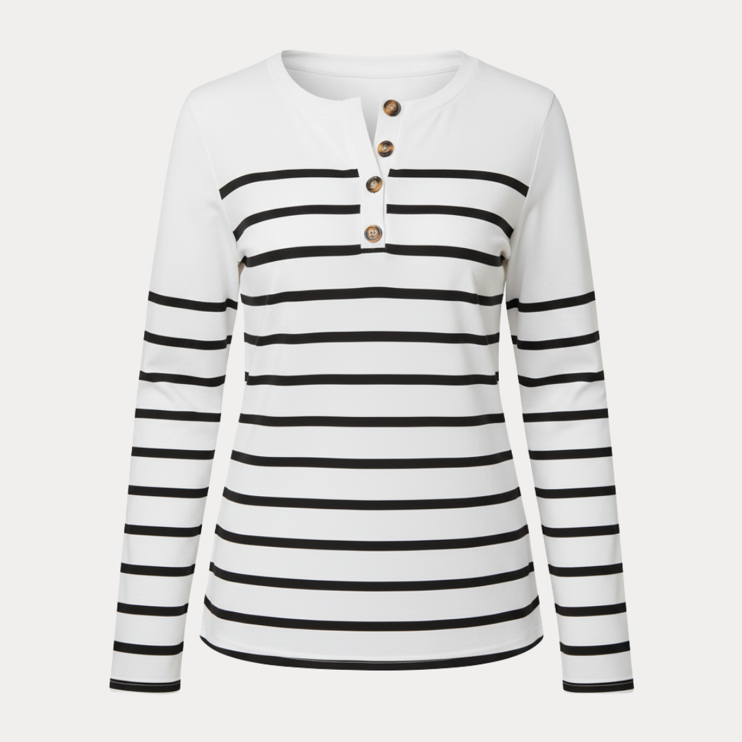 Ornella | Maglia Donna Casual a Righe con Dettagli Ricercati