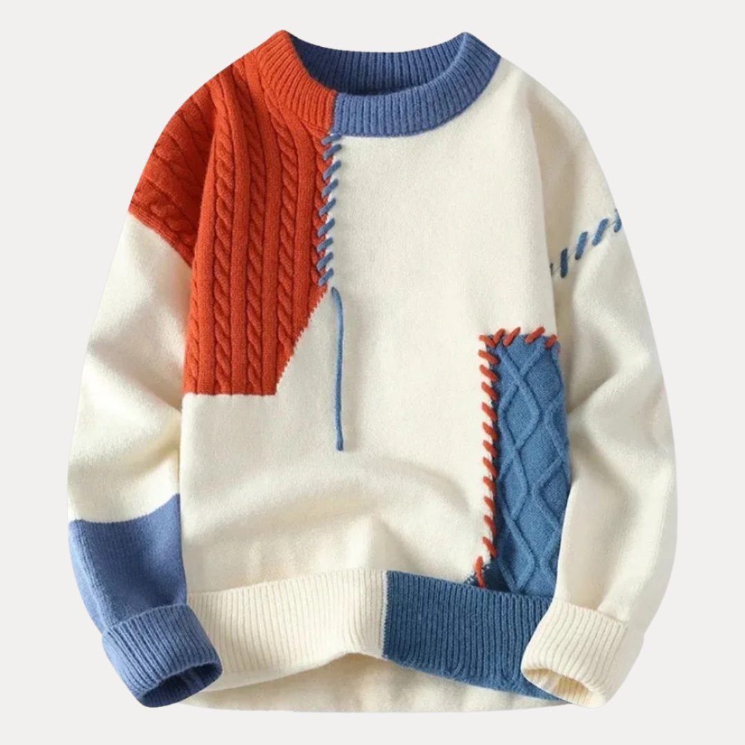 Marco | Maglione Patchwork a Trecce