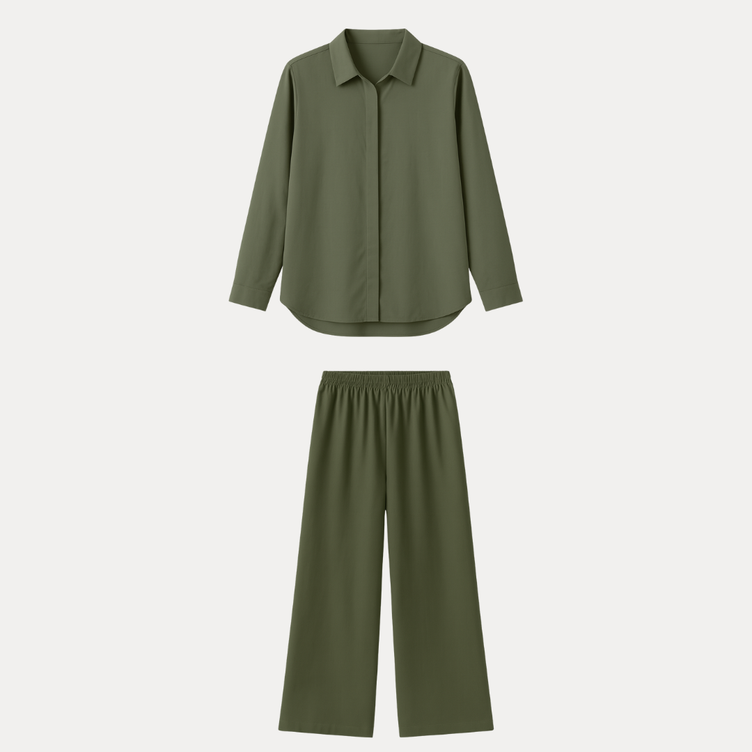 Sibilla | Completo Donna con Camicia e Pantaloni Larghi