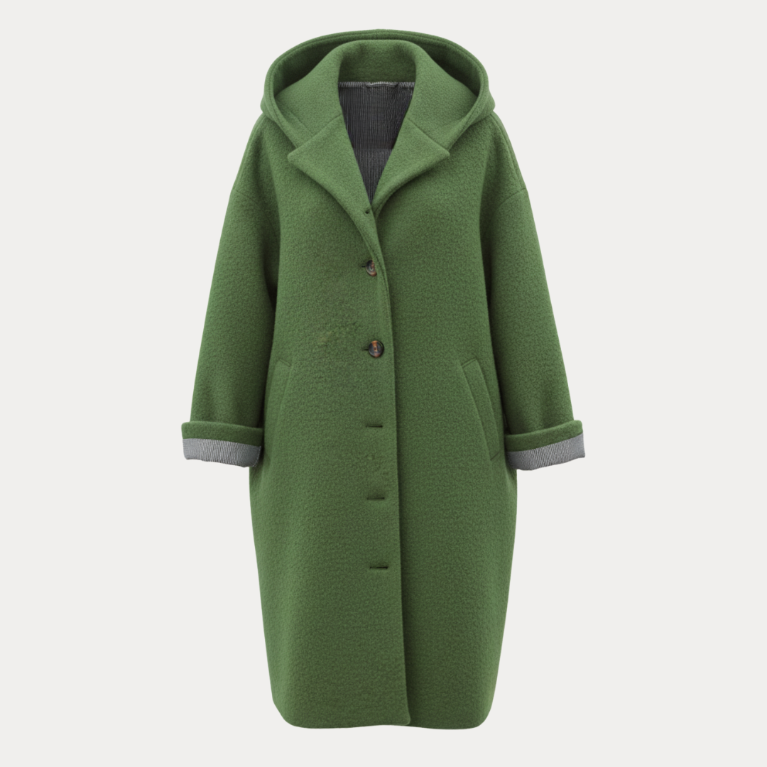 Aurora | Women's Long Coat with Elegant Hood