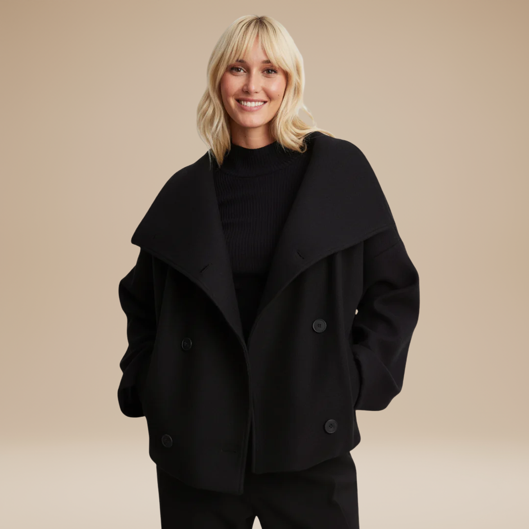 Beatrice | Women's Short Coat with Wide Collar