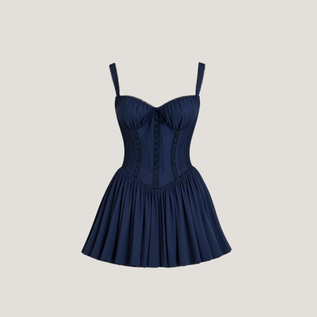 Ludovica | Abito Mini con Corsetto e Pizzo