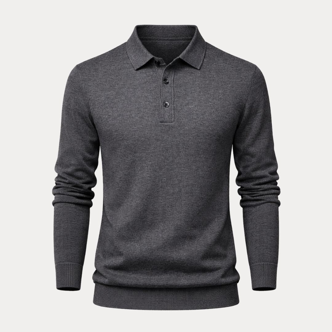 Placido | Polo Uomo a Manica Lunga Elegante