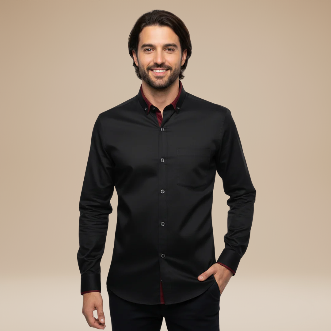Leon | Men's Elegant Shirt with Contrasting Details