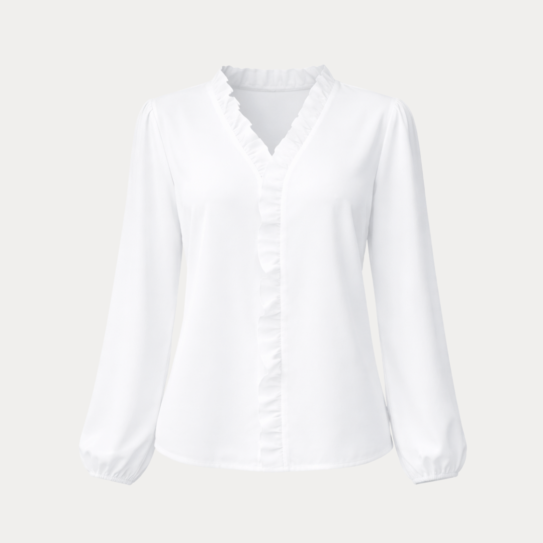Sabina | Camicia Elegante Donna con Volant Frontali
