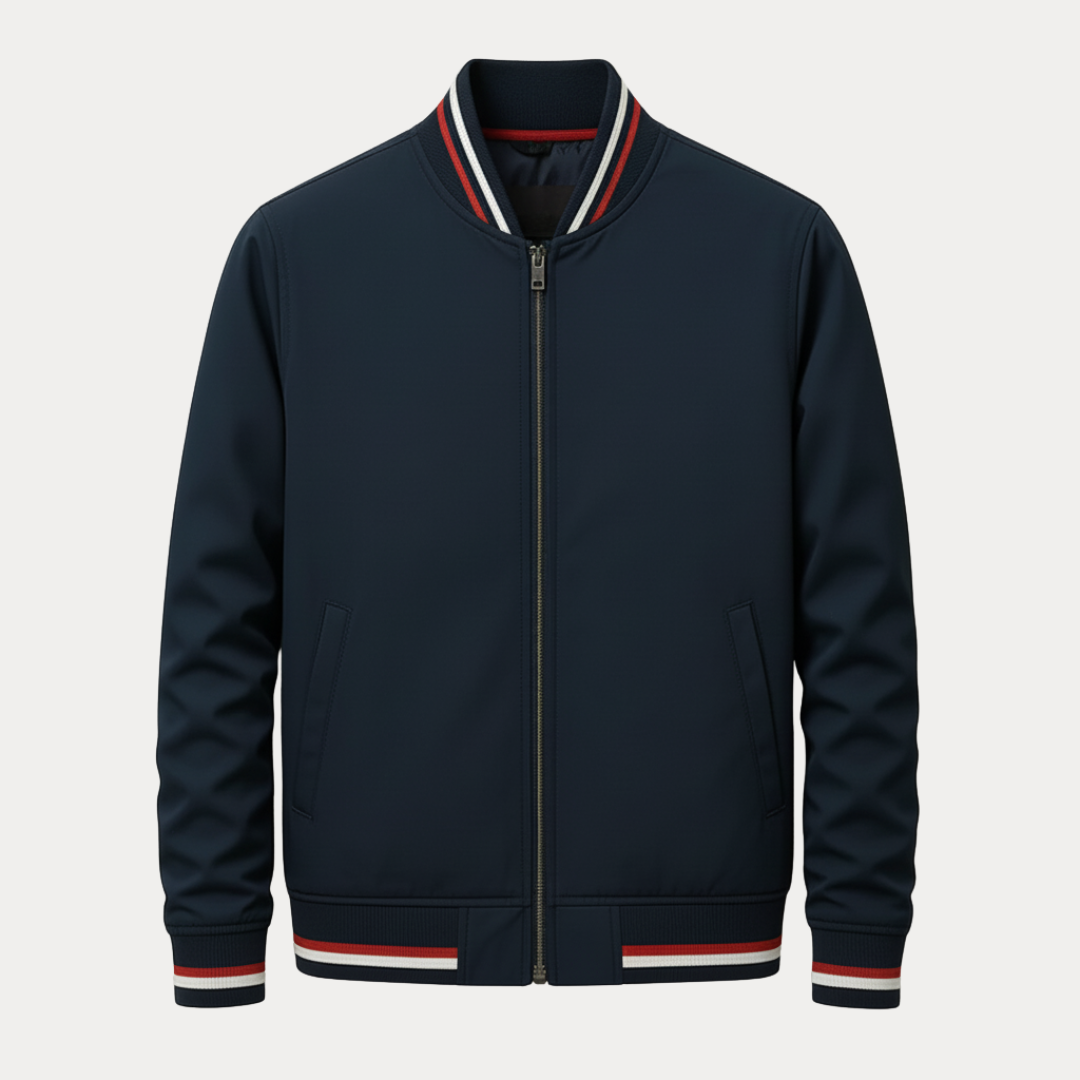 Nico | Men's Casual Bomber Jacket with Ribbed Collar