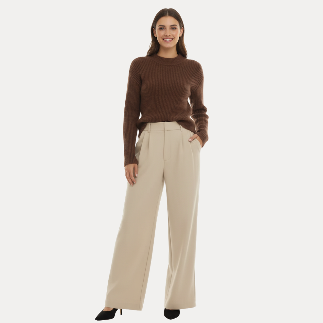 Elena | Pantaloni a Gamba Larga Sartoriali