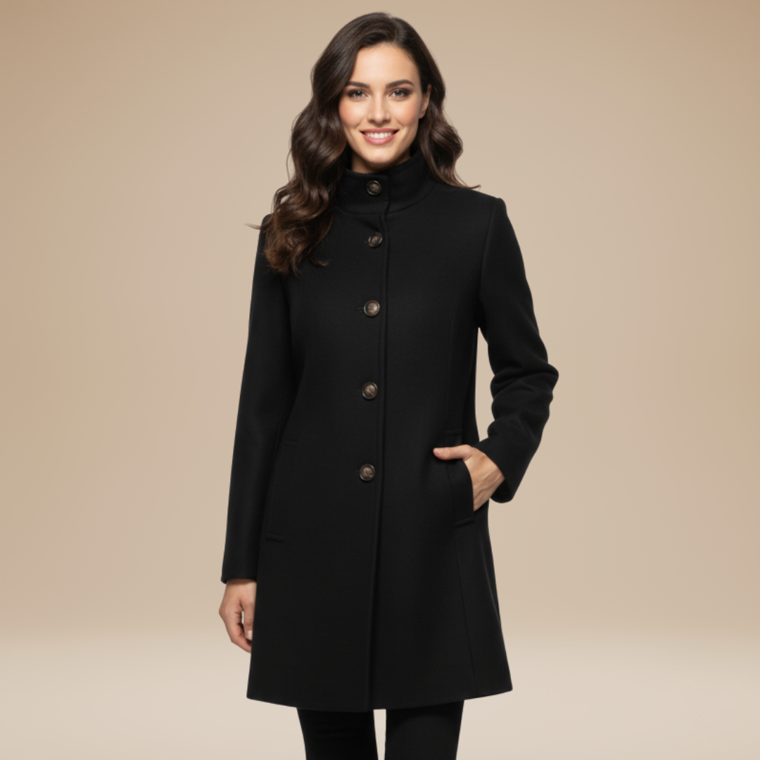 Nadia | Cappotto Donna Elegante con Collo Alto Strutturato
