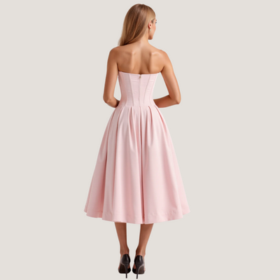 Rebecca | Abito Midi con Corsetto e Gonna a Ruota