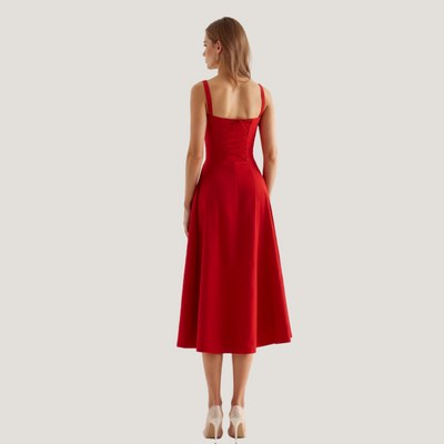 Lorenza | Abito Midi con Corpino Strutturato
