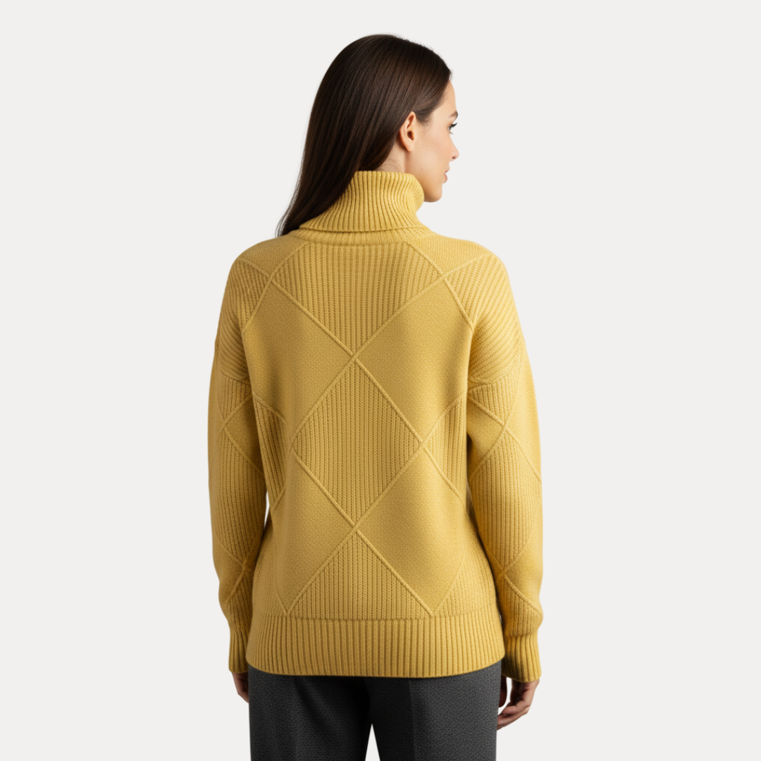 Beatrice | Maglione a Collo Alto con Rilievi