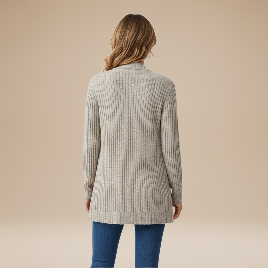 Cecilia | Women's Ribbed Cardigan with Pockets