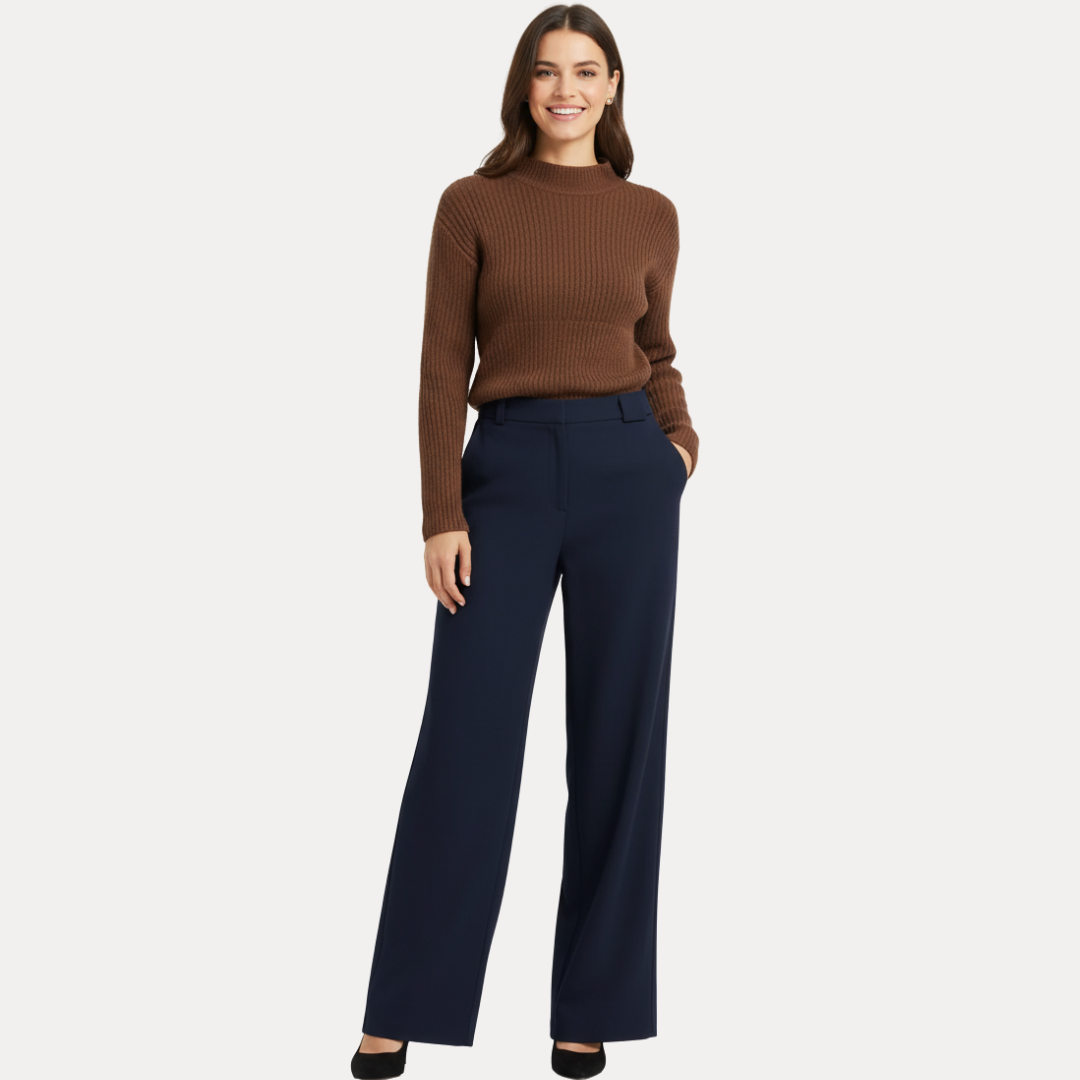 Elena | Pantaloni a Gamba Larga Sartoriali