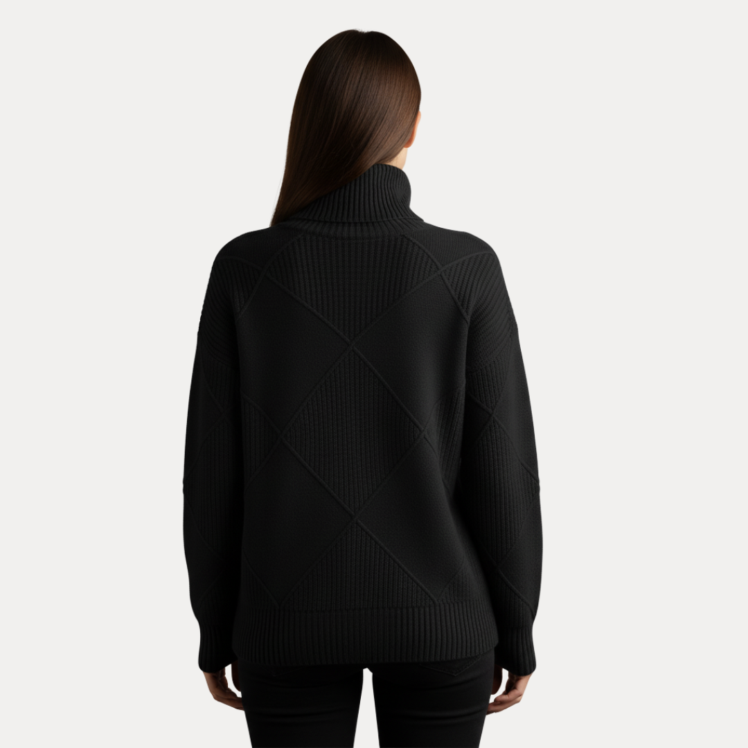 Beatrice | Maglione a Collo Alto con Rilievi