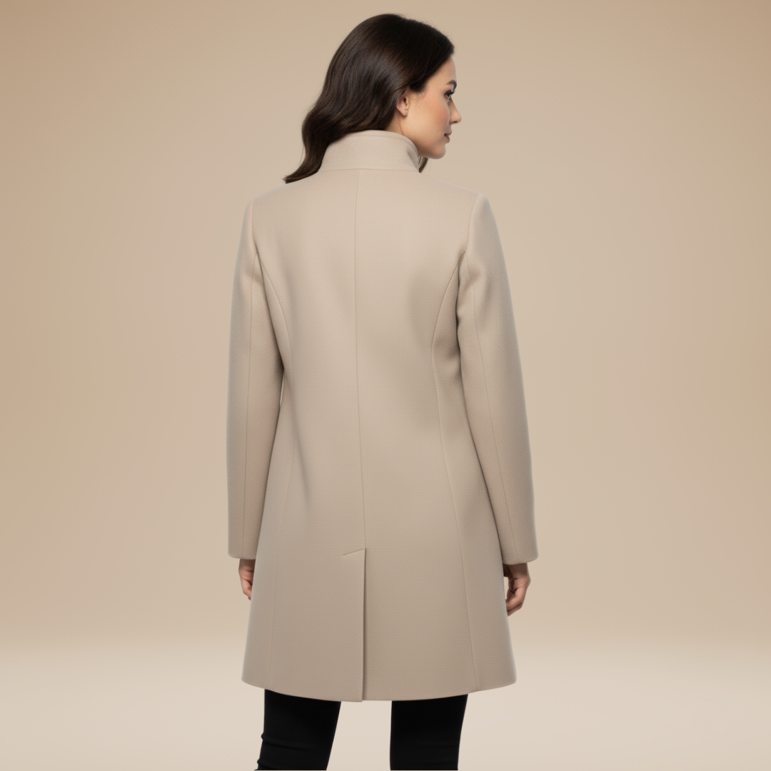 Nadia | Cappotto Donna Elegante con Collo Alto Strutturato