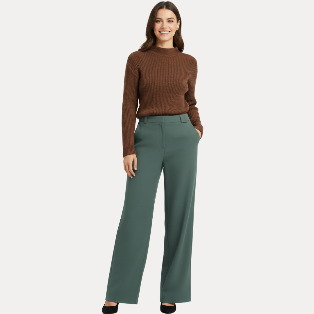 Elena | Pantaloni a Gamba Larga Sartoriali