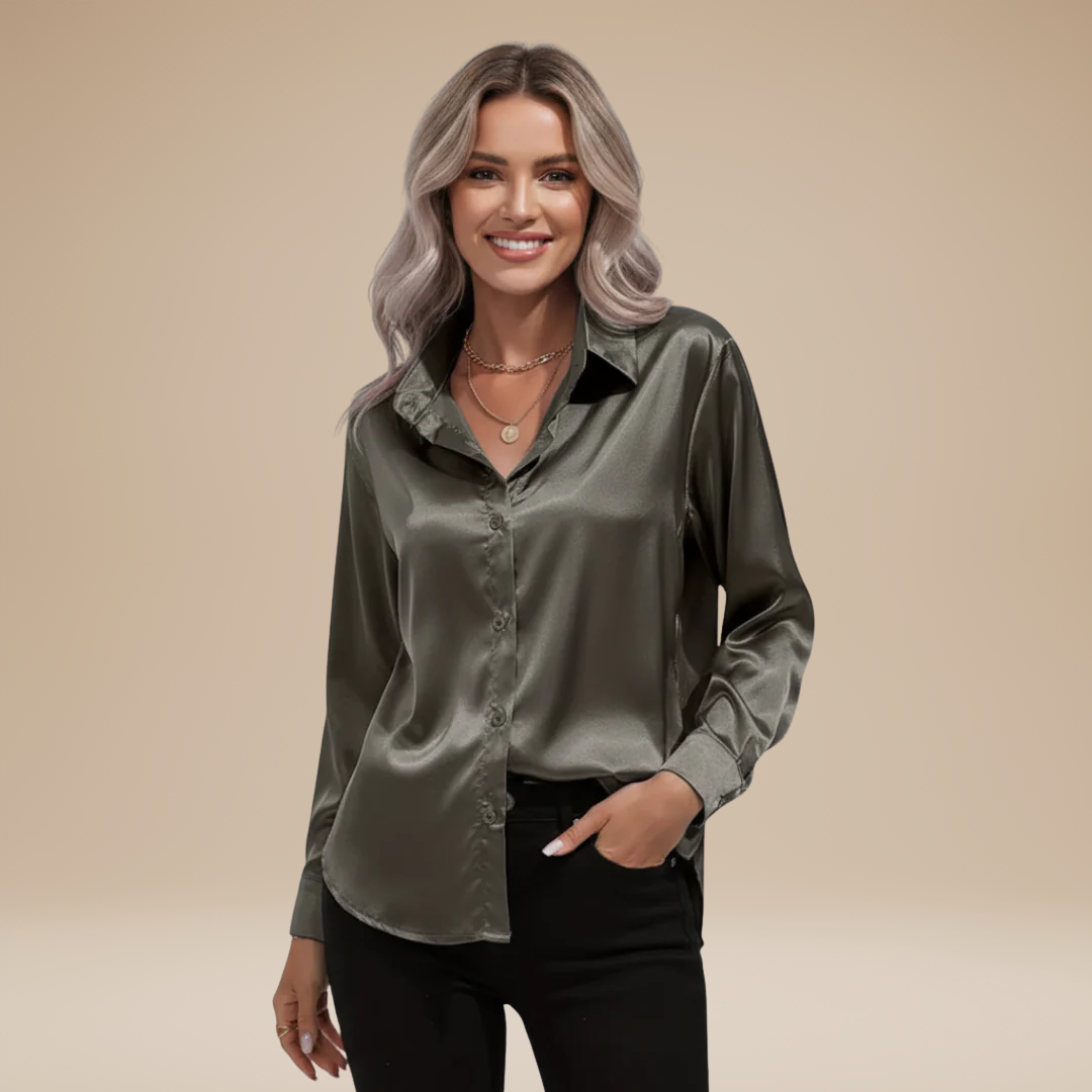 Clara | Camicia Donna Satinata Elegante Stile Chic